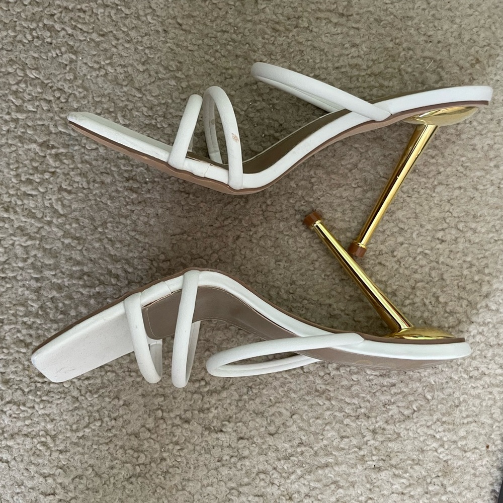 White and gold Ego Official mule heels